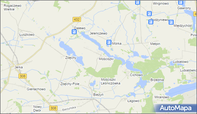 mapa Mościszki, Mościszki na mapie Targeo