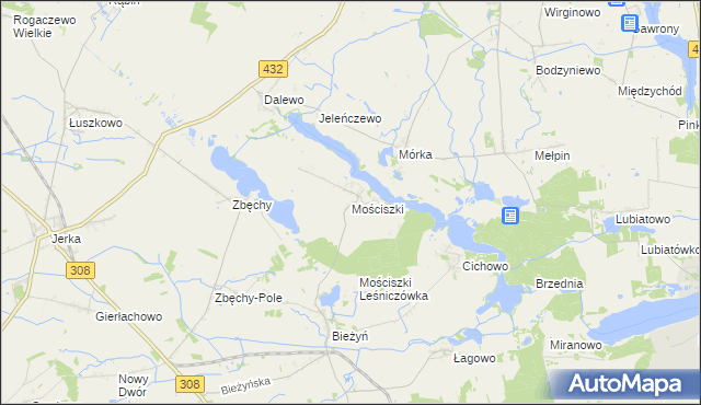 mapa Mościszki, Mościszki na mapie Targeo