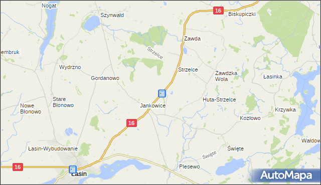 mapa Nowe Jankowice gmina Łasin, Nowe Jankowice gmina Łasin na mapie Targeo
