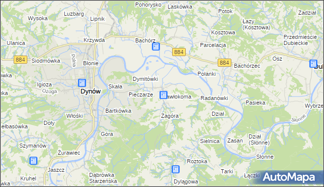 mapa Pawłokoma, Pawłokoma na mapie Targeo