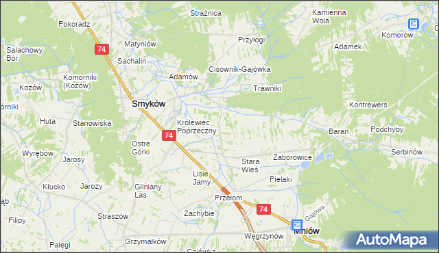 mapa Pieradła, Pieradła na mapie Targeo