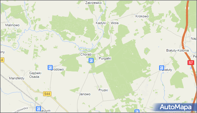 mapa Purgałki, Purgałki na mapie Targeo