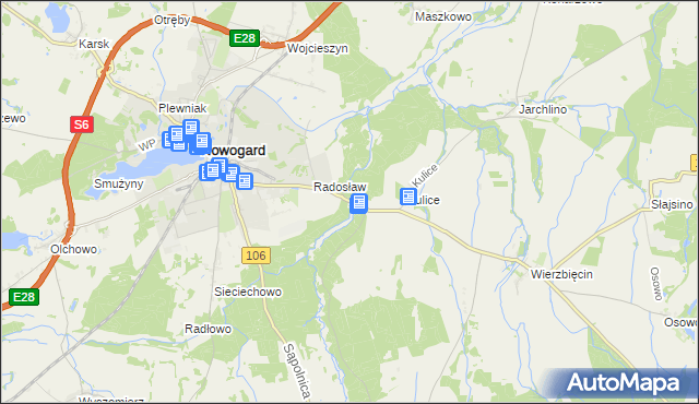 mapa Sąpole, Sąpole na mapie Targeo