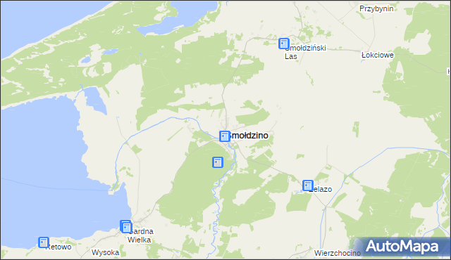 mapa Smołdzino powiat słupski, Smołdzino powiat słupski na mapie Targeo