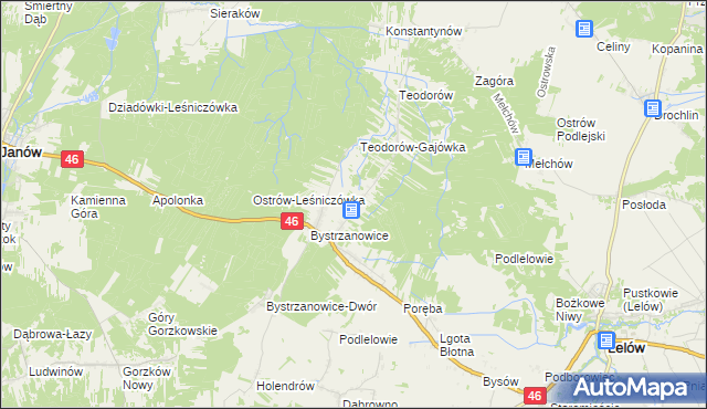 mapa Sokole Pole, Sokole Pole na mapie Targeo