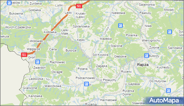 mapa Sól-Kiczora, Sól-Kiczora na mapie Targeo