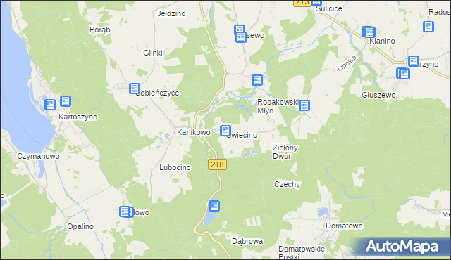 mapa Świecino, Świecino na mapie Targeo