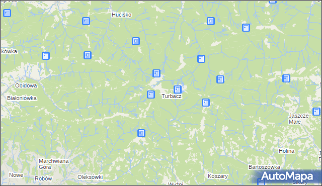 mapa Turbacz, Turbacz na mapie Targeo