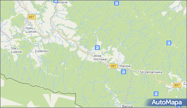 mapa Wola Michowa, Wola Michowa na mapie Targeo