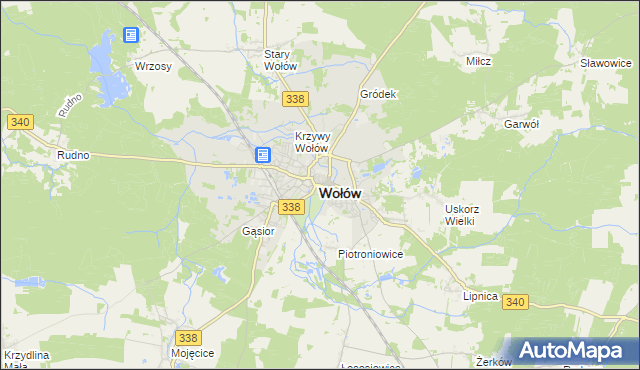 mapa Wołów, Wołów na mapie Targeo