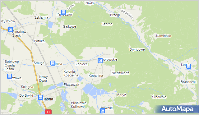 mapa Zborowskie gmina Ciasna, Zborowskie gmina Ciasna na mapie Targeo