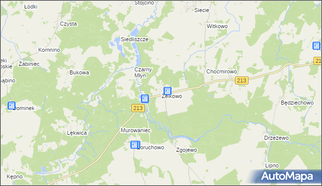 mapa Żelkowo, Żelkowo na mapie Targeo