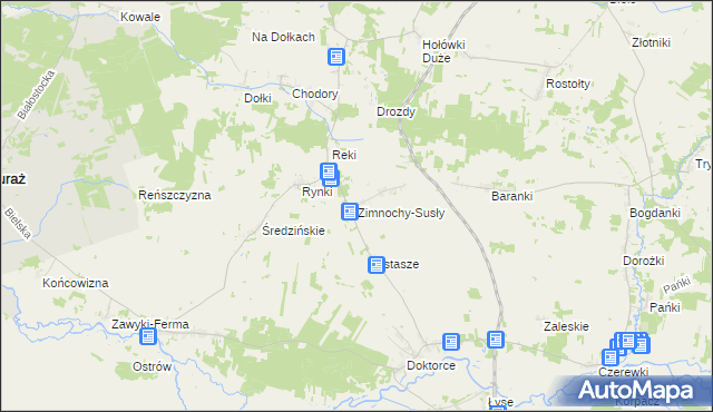 mapa Zimnochy-Susły, Zimnochy-Susły na mapie Targeo