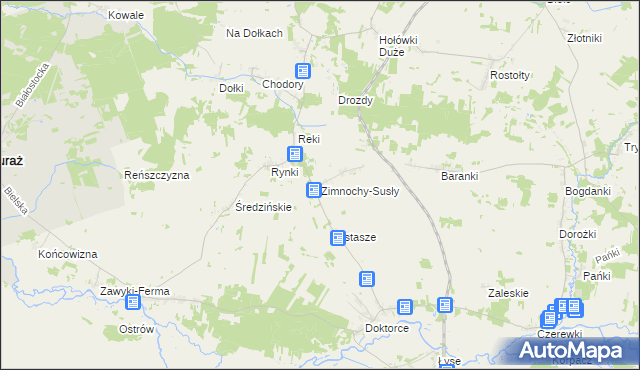 mapa Zimnochy-Susły, Zimnochy-Susły na mapie Targeo