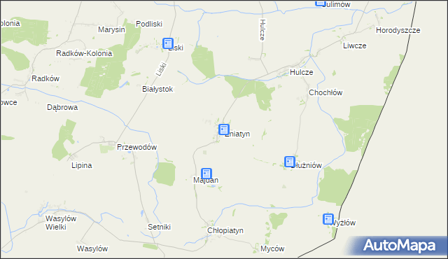 mapa Żniatyn, Żniatyn na mapie Targeo