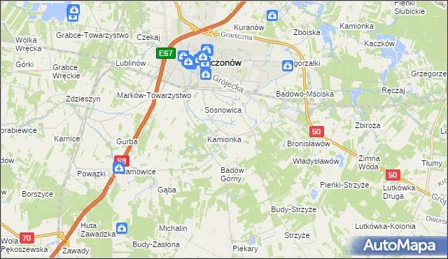 mapa Badowo-Dańki, Badowo-Dańki na mapie Targeo