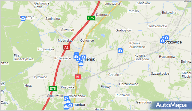 mapa Barczkowice, Barczkowice na mapie Targeo