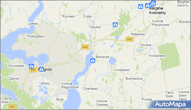 mapa Barszcze, Barszcze na mapie Targeo