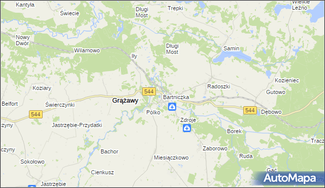 mapa Bartniczka, Bartniczka na mapie Targeo