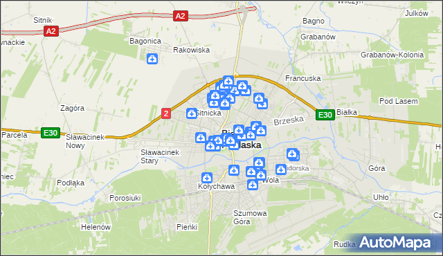 mapa Białej Podlaskiej, Biała Podlaska na mapie Targeo