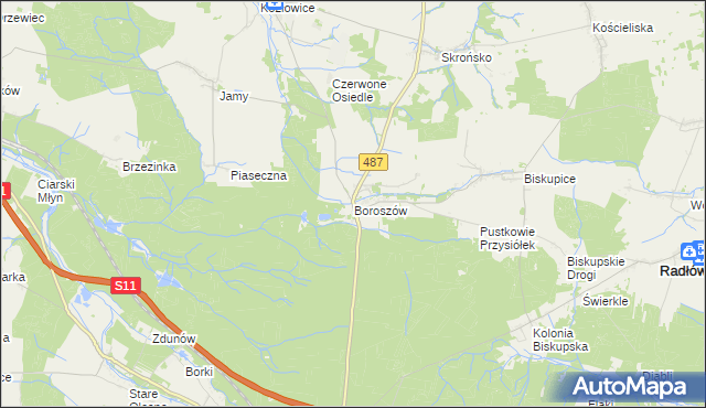 mapa Boroszów, Boroszów na mapie Targeo