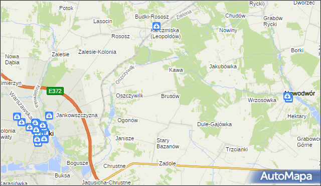 mapa Brusów, Brusów na mapie Targeo