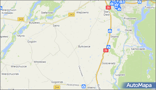 mapa Bytkowice, Bytkowice na mapie Targeo