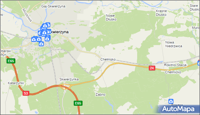 mapa Chełmsko, Chełmsko na mapie Targeo