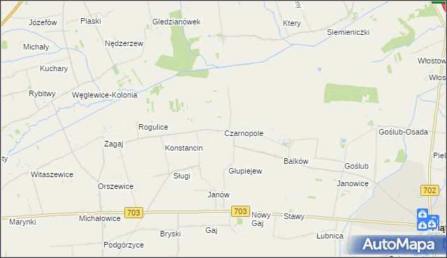 mapa Czarnopole, Czarnopole na mapie Targeo