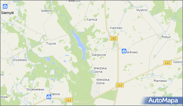 mapa Dargocice, Dargocice na mapie Targeo