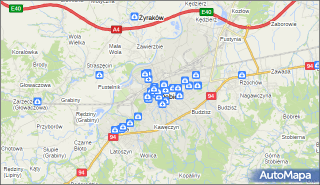 mapa Dębicy, Dębica na mapie Targeo