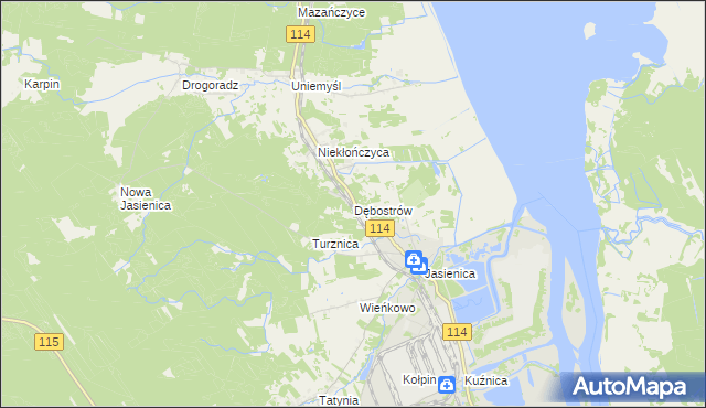 mapa Dębostrów, Dębostrów na mapie Targeo