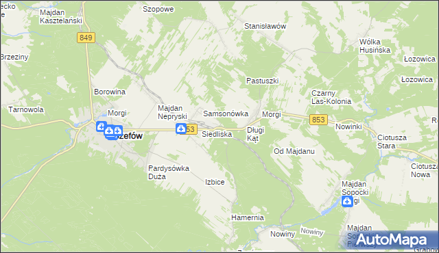 mapa Długi Kąt-Osada, Długi Kąt-Osada na mapie Targeo