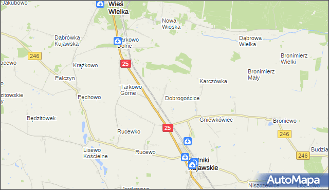 mapa Dobrogościce, Dobrogościce na mapie Targeo