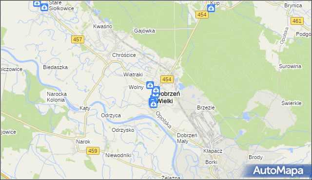 mapa Dobrzeń Wielki, Dobrzeń Wielki na mapie Targeo