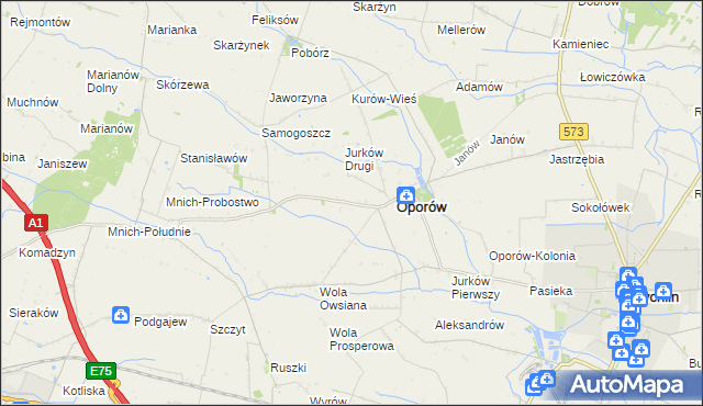 mapa Dobrzewy, Dobrzewy na mapie Targeo