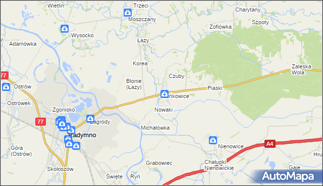 mapa Duńkowice, Duńkowice na mapie Targeo