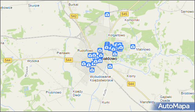 mapa Działdowo, Działdowo na mapie Targeo