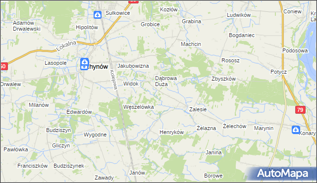 mapa Gaj Żelechowski, Gaj Żelechowski na mapie Targeo