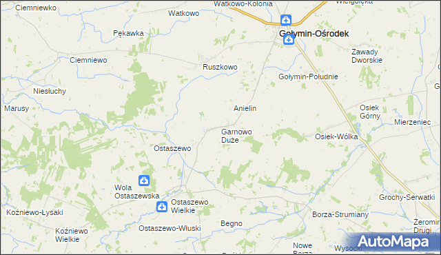 mapa Garnowo Duże, Garnowo Duże na mapie Targeo