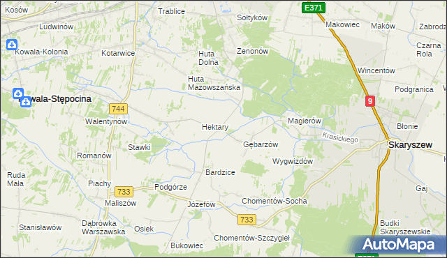 mapa Gębarzów Osada, Gębarzów Osada na mapie Targeo