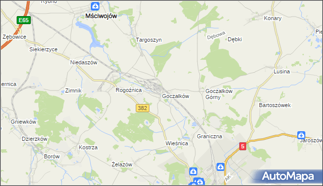 mapa Goczałków, Goczałków na mapie Targeo
