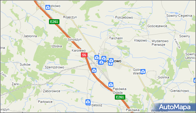 mapa Gołaszyn gmina Bojanowo, Gołaszyn gmina Bojanowo na mapie Targeo