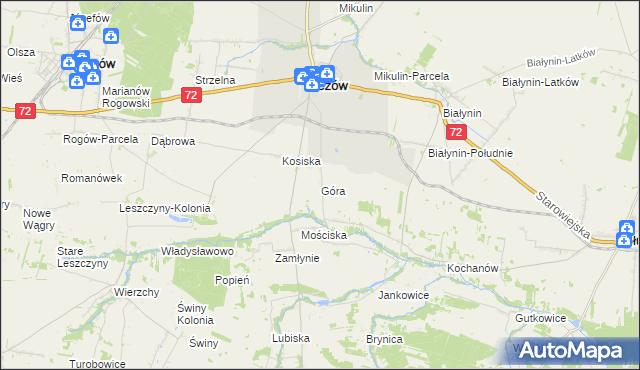 mapa Góra gmina Jeżów, Góra gmina Jeżów na mapie Targeo