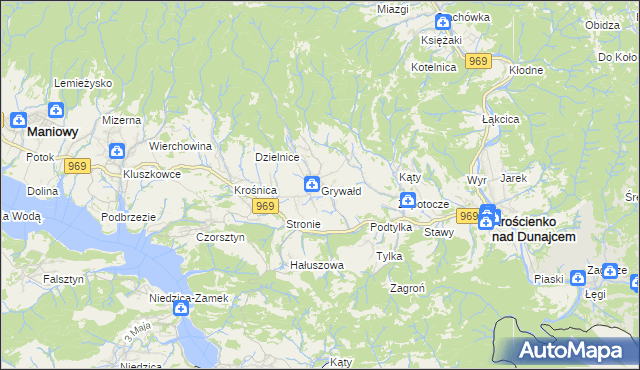 mapa Grywałd, Grywałd na mapie Targeo