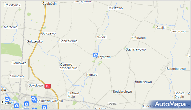 mapa Grzybowo gmina Września, Grzybowo gmina Września na mapie Targeo