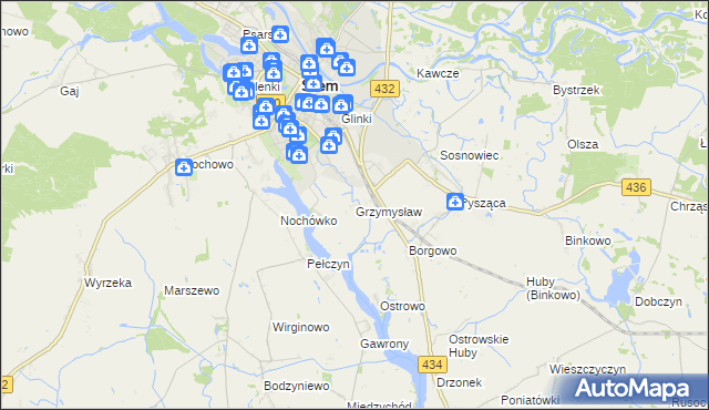 mapa Grzymysław, Grzymysław na mapie Targeo