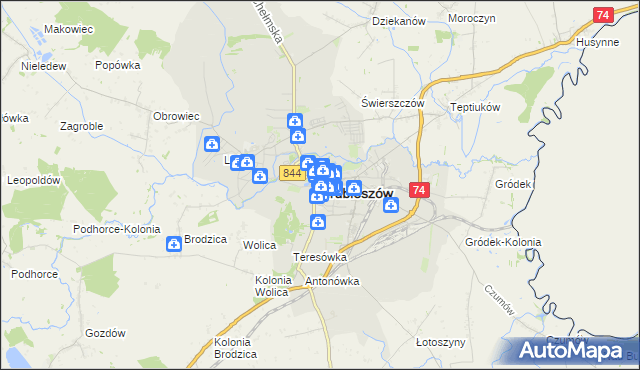 mapa Hrubieszów, Hrubieszów na mapie Targeo