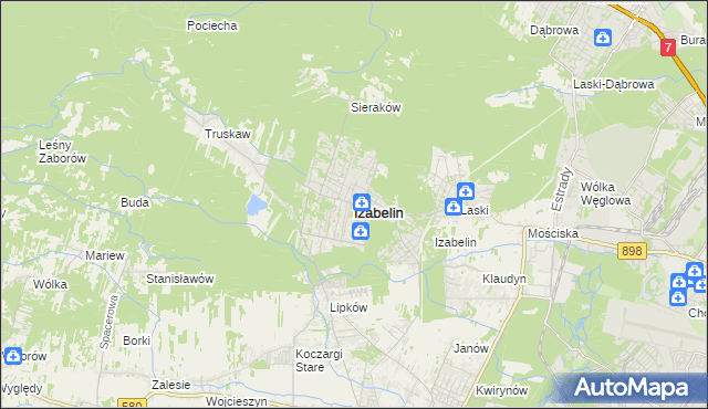 mapa Izabelin C, Izabelin C na mapie Targeo