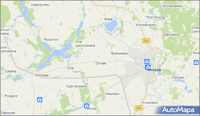 mapa Jadwigowo, Jadwigowo na mapie Targeo